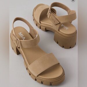 MIA Chunky Tan Platform Sandal